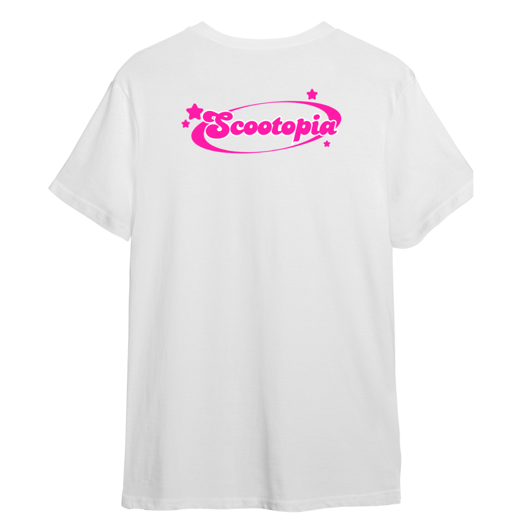 White/Pink Plasma Tee